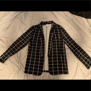 Checkered blazer and pant set